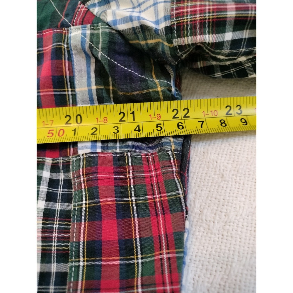 Vintage Polo Ralph Lauren Patchwork Plaid Button Down Shirt Men's Medium - Picture 3 of 14
